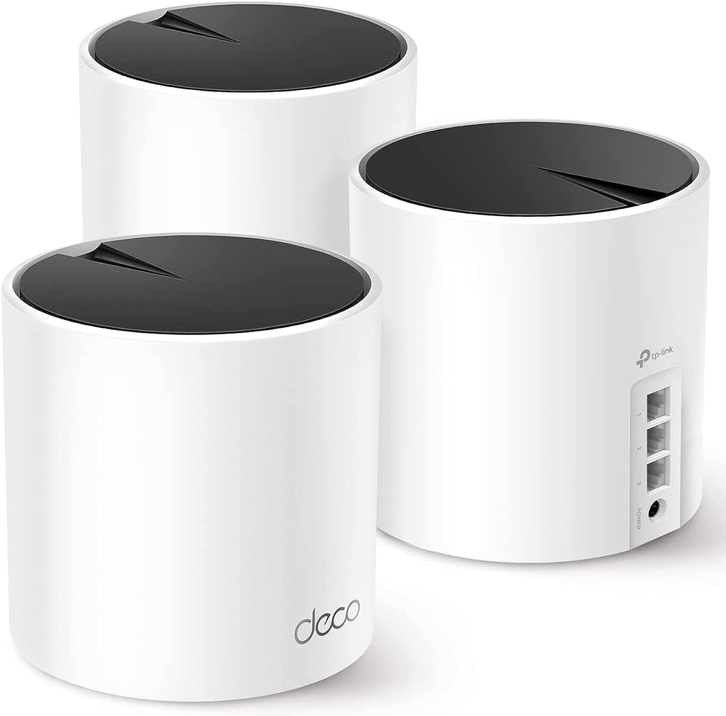 TP-Link Deco X55 AX3000 WiFi 6 Mesh System, Deco X55(3-Pack) | Covers up to 6500 Sq.Ft. , Replaces Wireless Router and Extender, 3 Gigabit ports per unit, supports Ethernet Backhaul