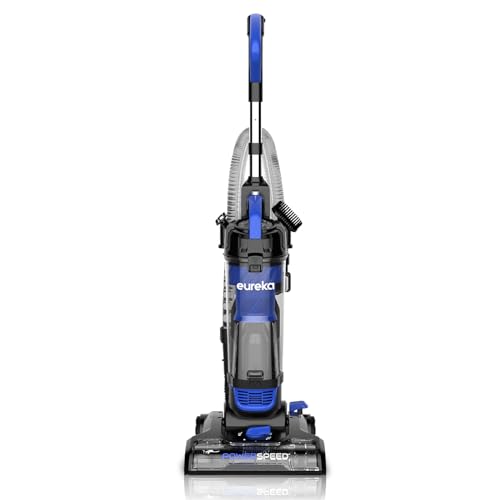 Eureka Upright Vacuum Cleaners, PowerSpeed Lightweight, NEU280 | Upgraded Cyclone System, Pet Hair, Carpet & Hard Floor Cleaning, Senior-Friendly, Washable Filter, Blue