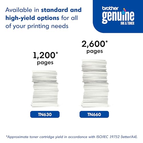Brother Genuine High Yield TN660 Toner Cartridge, Replacement, Page Yield Up to 2600, Amazon Dash Replenishment, Black, 1 Pack