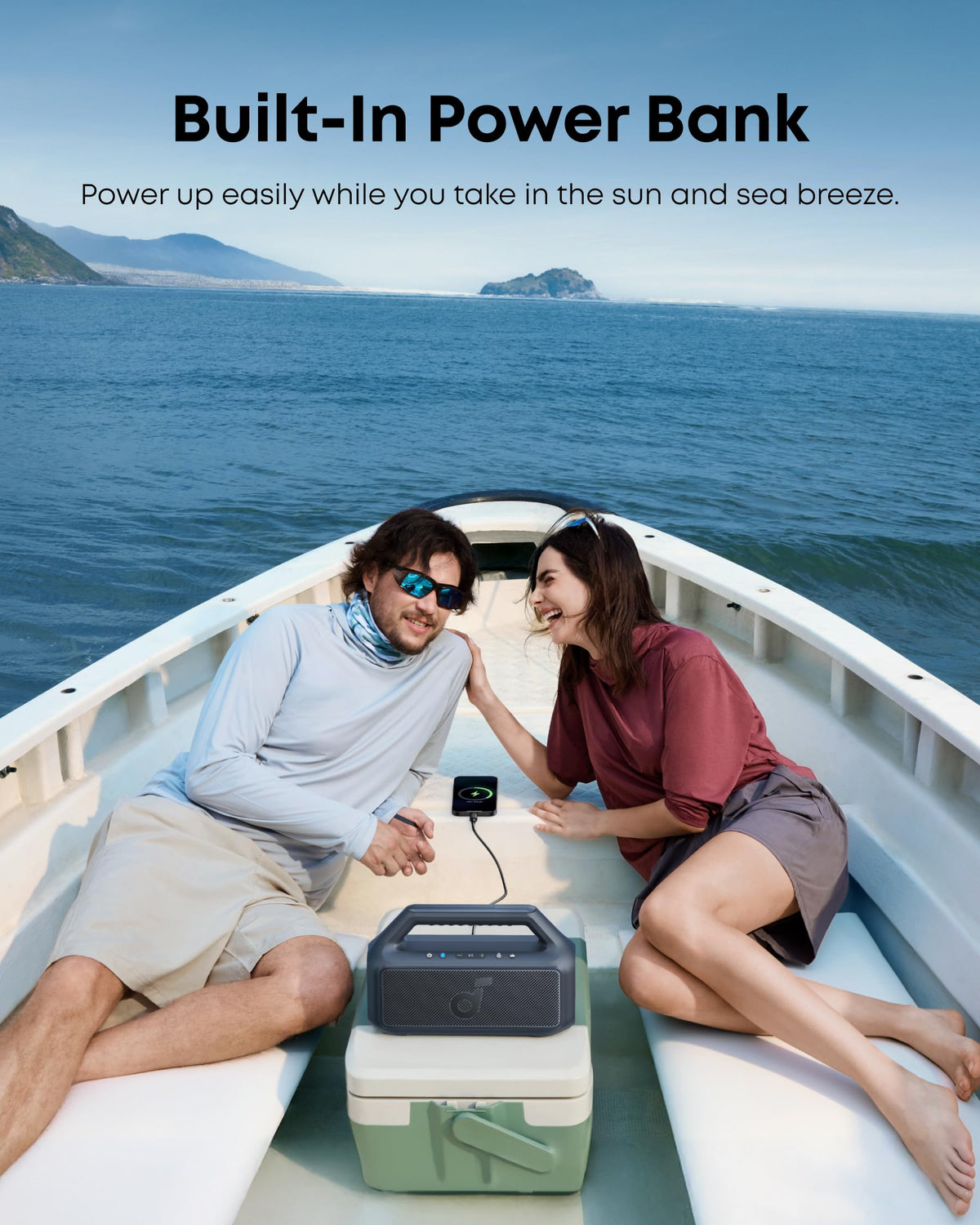 Soundcore Boom 2 by Anker, 80W Outdoor Bluetooth Speaker, 24H Playtime | IPX7 Waterproof, BassUp 2.0, Floatable, RGB lights, USB-C, Custom EQ via soundcore App, Portable for Camping and Beach