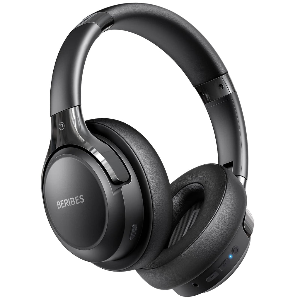 BERIBES Bluetooth Headphones Over Ear Wireless HiFi Stereo Headsets 65H 6EQ | Bluetooth 6.0,with Built-in HD Mic,Foldable Lightweight,Comfort Fit,Fast Charging,Deep Bass for Home Office Cellphone PC Ect.