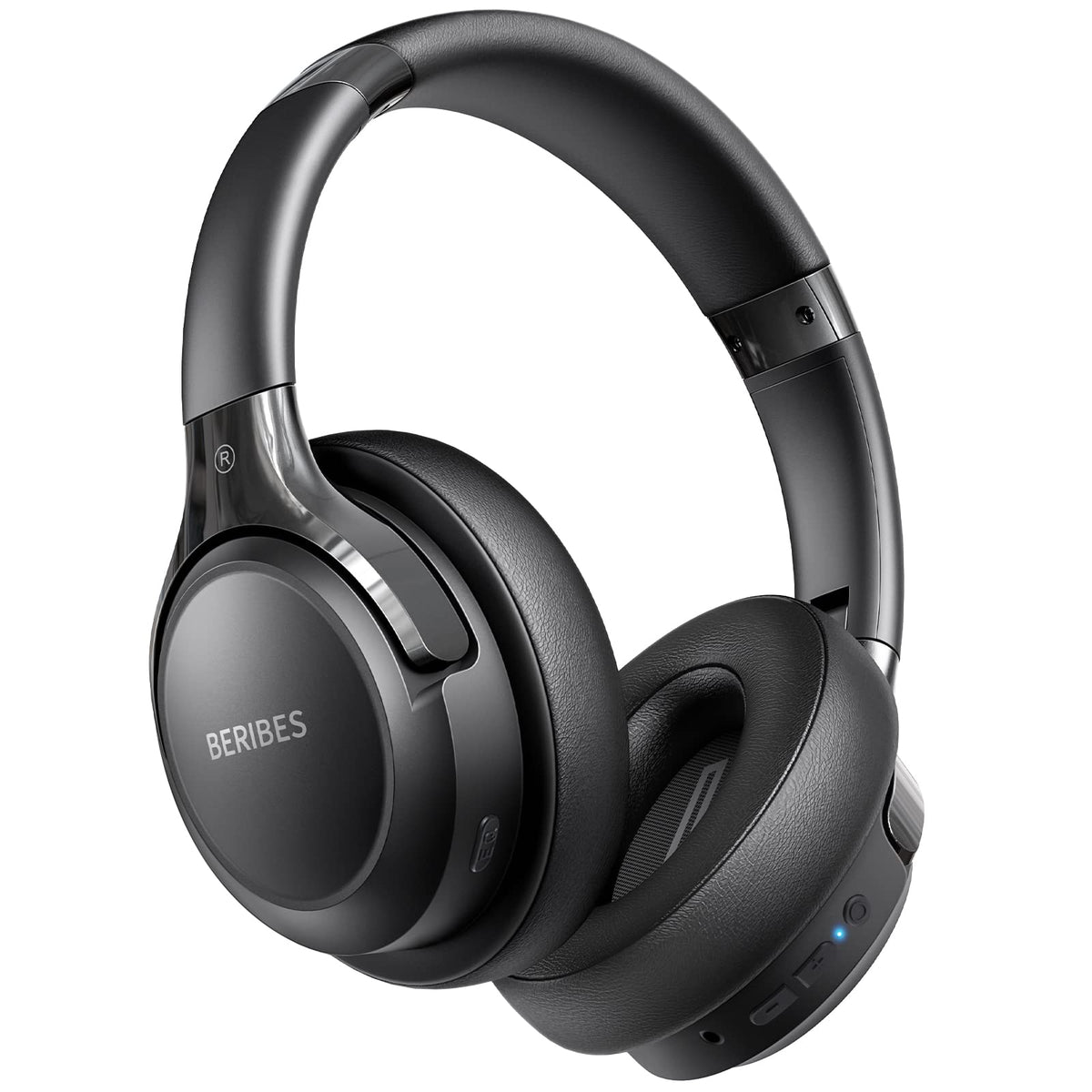 BERIBES Bluetooth Headphones Over Ear Wireless HiFi Stereo Headsets 65H 6EQ | Bluetooth 6.0,with Built-in HD Mic,Foldable Lightweight,Comfort Fit,Fast Charging,Deep Bass for Home Office Cellphone PC Ect.