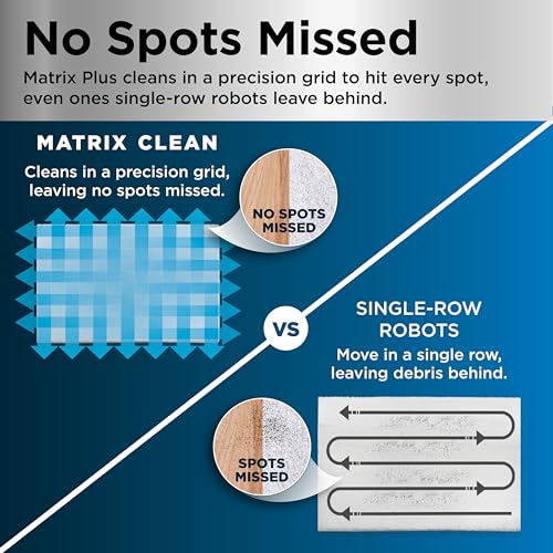 Shark Matrix Plus Robot Vacuum & Mop Combo, 60-Day Self-Emptying, AV2610WA | Matrix Clean Navigation for Carpet, Hard Floors & Pet Hair, HEPA, Sonic Mopping, Anti-Hair Wrap, LiDAR Mapping, Wi-Fi Control