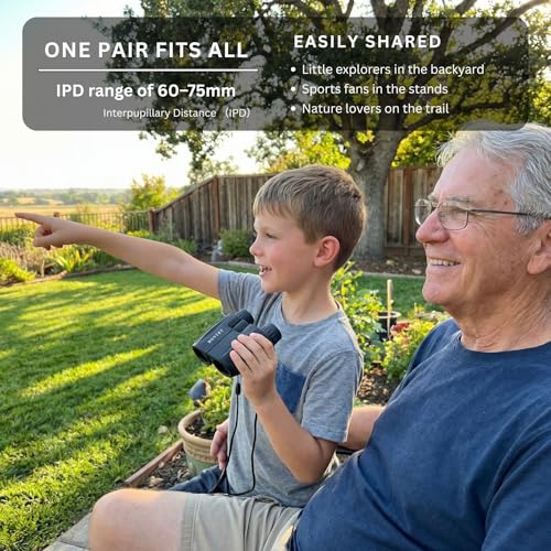 Hontry 10x25 Compact Binoculars for Adults and Kids