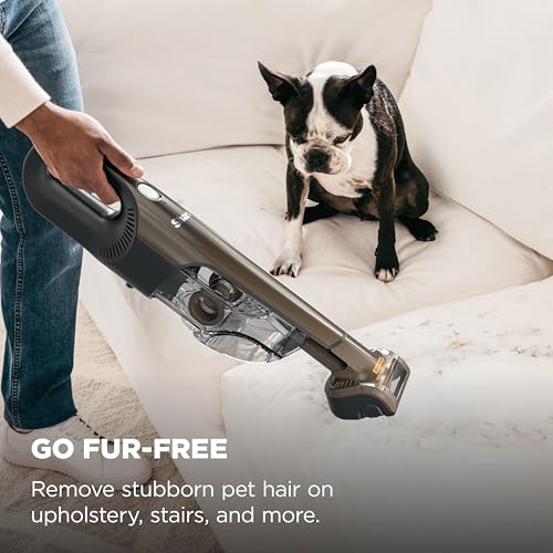 Shark UltraCyclone Pet Pro Plus Cordless Handheld Vacuum, Brown, CH951BR1 | Powerful Suction, Portable Vacuum for Car & Home, Pet Power Brush, Crevice Tool, Scrubbing Brush, XL Dust Cup