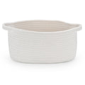 Happyiren Medium Woven Cotton Rope Basket, Empty DIY Gift Basket for Burr | Great for Baby Shower, Birthday & Decor, Cute Decorative Storage Organizer, 13" x 8" x 6"