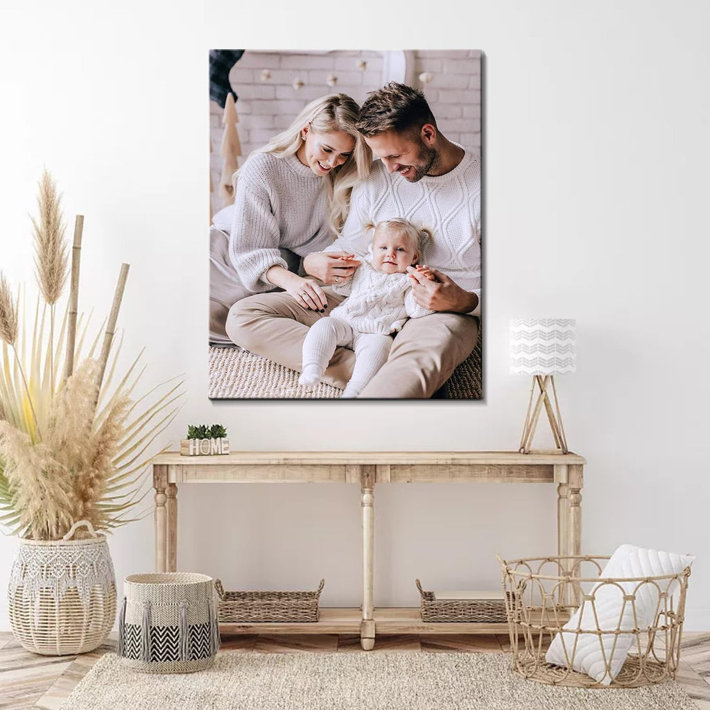 Canvas Prints with Your Photos,Ship Next Day Custom Wall Art for Home Decor | Perfect Custom Photo Gifts for Wedding, Birthday, Family & Friends - Ready to Hang Canvas Pictures Framed 8x10
