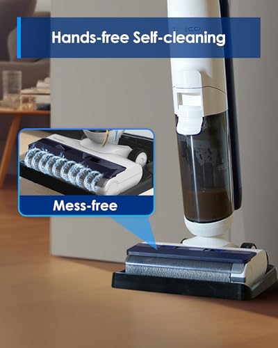 Tineco iFLOOR 5 Breeze Complete Wet Dry Vacuum Cordless Floor Washer, One-Step Cleaning for Hard Floors, Edge Clean, Auto Self-Cleaning, Lightweight & Cordless Design