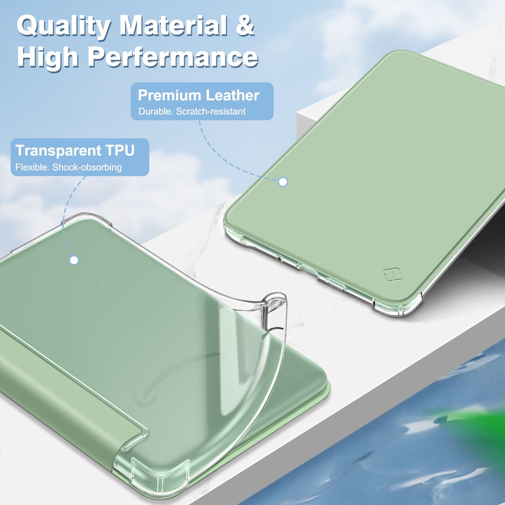 Fintie Slim TPU Case for 6" Kindle 11th Generation 2024/2022, Agave Green | Ultra Clear Transparent Soft TPU Back Cover Lightweight Shell, Auto Wake/Sleep,for All-New Kindle 2024/2022 11th Gen e-Reader