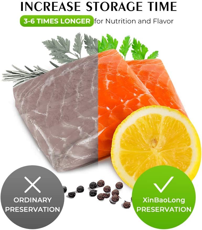 Vacuum Sealer Bags For Food 6 Pack, Kitchen Essentials, Sandwich Bags | (3 Rolls 11"x20'+3 Rolls 8"x20')Commercial Grade, BPA Free, Freezer Bags, Sous Vide Cooking, Puncture Prevention, Snack Bags