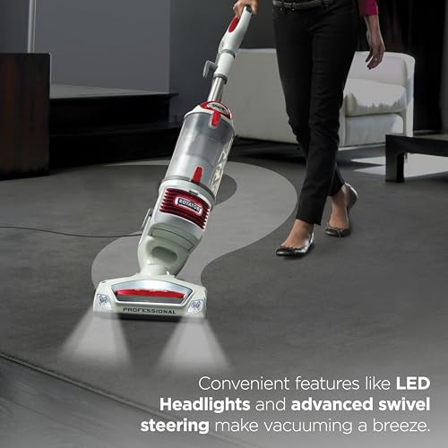 Shark Rotator Lift-Away Upright Vacuum with HEPA Filter, White/Red, NV501 | Lift-Away Pod, 0.9-Qt Dust Cup, Swivel Steering, LED Headlights, Wide Upholstery Tool, Dusting Brush and Crevice Tool