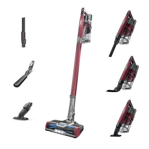 Shark Cordless Vacuum Cleaner, Red, IZ362H | HEPA Filter, Lightweight, Pet Hair Pickup, Removable Handheld, Crevice, Upholstery & Dusting Brush Included, 40-Min Runtime