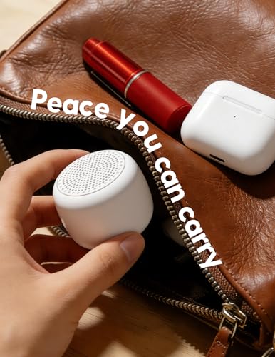 Babelio Pocket Mini Portable White Noise Machine for Travel, 15 Sounds | USB-C Rechargeable, Auto-Off Timer, Lightweight Design, Last-Setting Memory, Easy To Pack And Carry, White