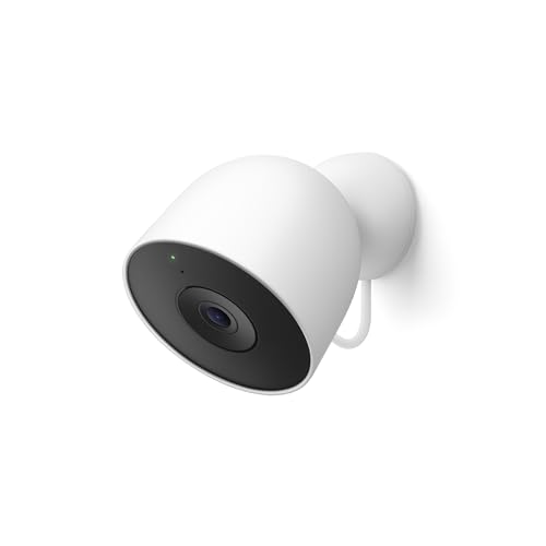 Google Nest Cam Outdoor (Wired, 2nd Gen) - Security Camera - 2025 - Snow | 2K video, motion detection, color night vision, 2-way audio, works with Google Home and Gemini, weather resistant