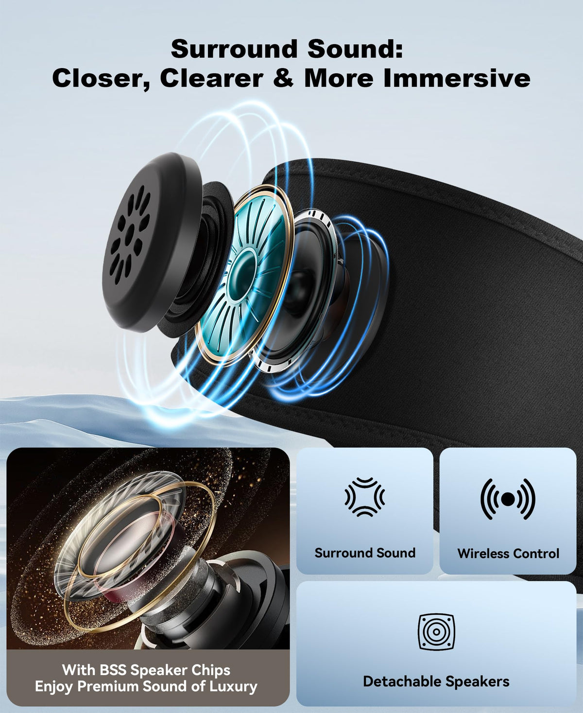 MUSICOZY Sleep Headphones Bluetooth Headband Headphones for Side Sleepers | Sleeping Headbands Wireless Sports Earphones Sweat Resistant Earbuds for Workout Running Cool Gadgets Unique Gifts for Women