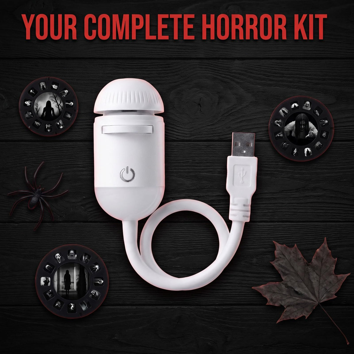Halloween Nightmare Projector Seamless Blackout Projection，1pc | Halloween Nightmare Slides Easy USB Plug-In Design