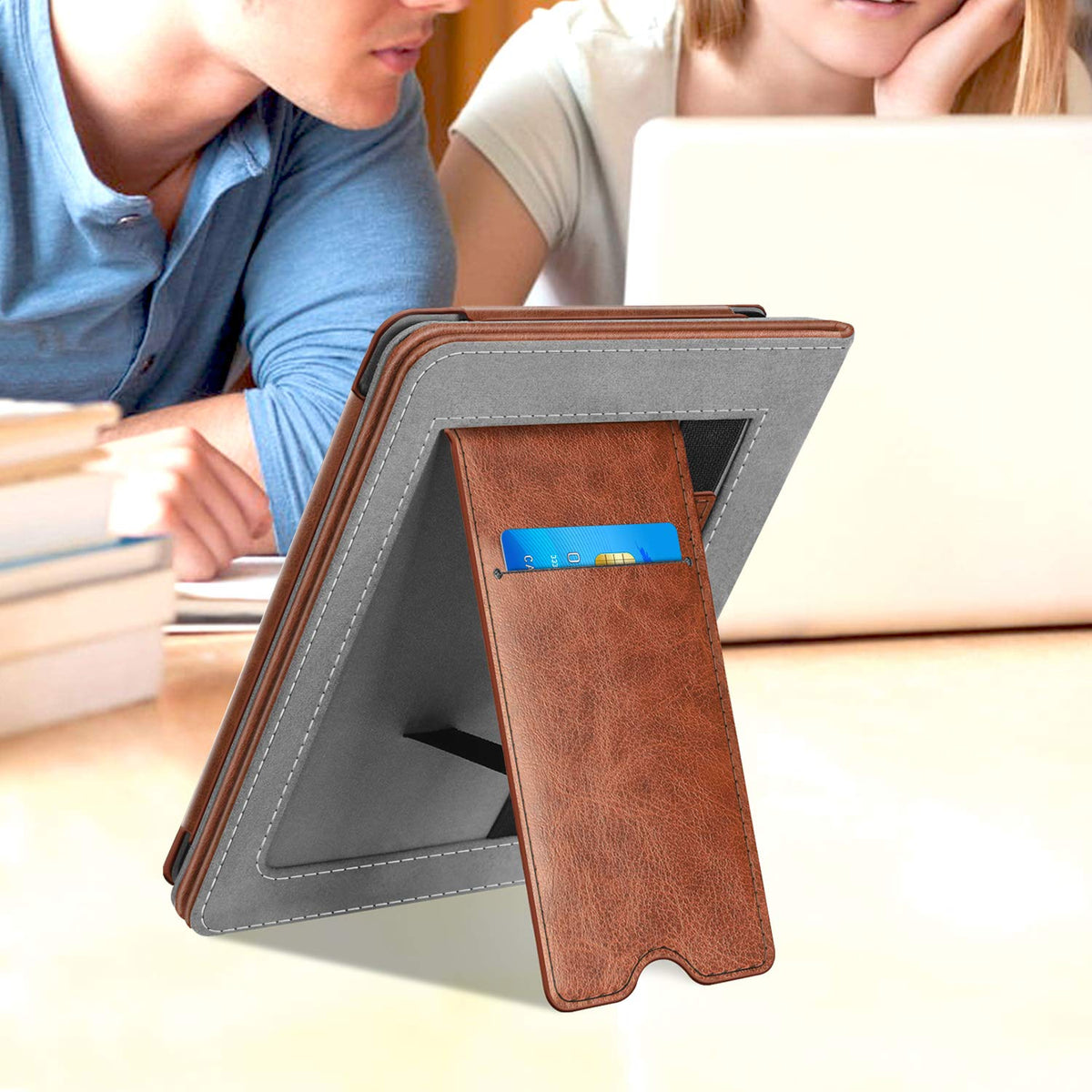 Fintie Stand Case for 6" Kindle Paperwhite 10th Gen 2018, Vintage Brown