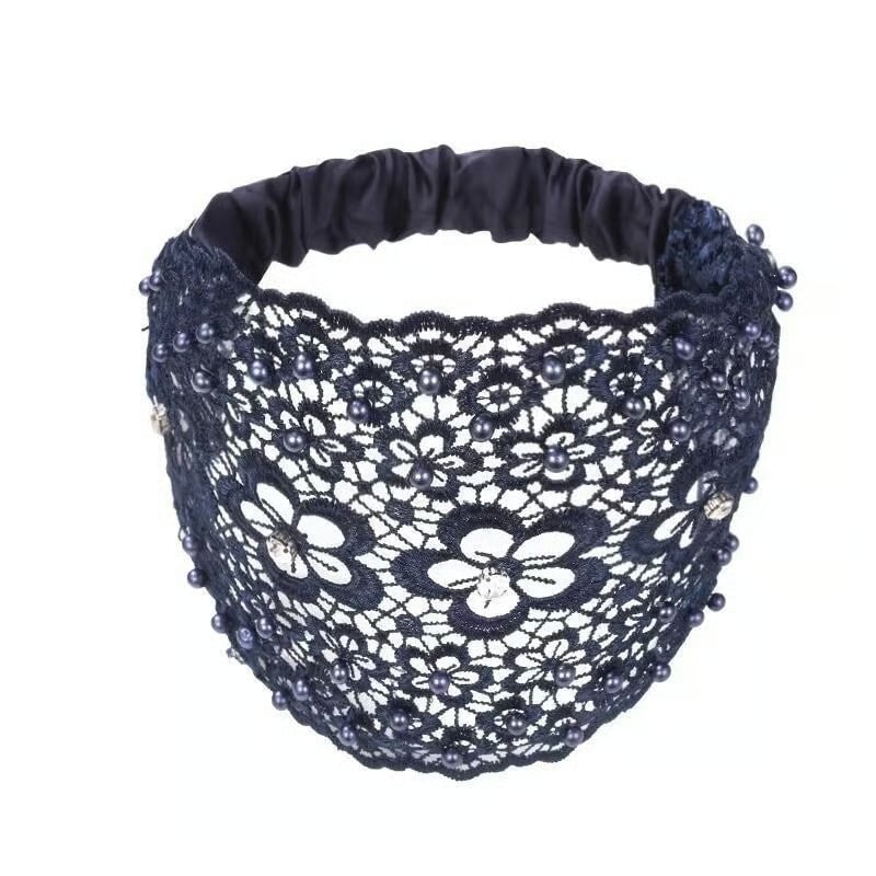 Plum Blossom Hollow Beaded Wide Headband