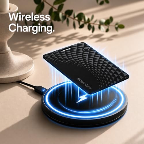 2026 Wallet Tracker Card Pro, Bluetooth Tracking Card (iOS & Android) | 0.05in Ultra Slim, 120dB Loud Alarm, Wireless Charging, Apple MFi Certified, Perfect for Wallet, Passport, Backpack