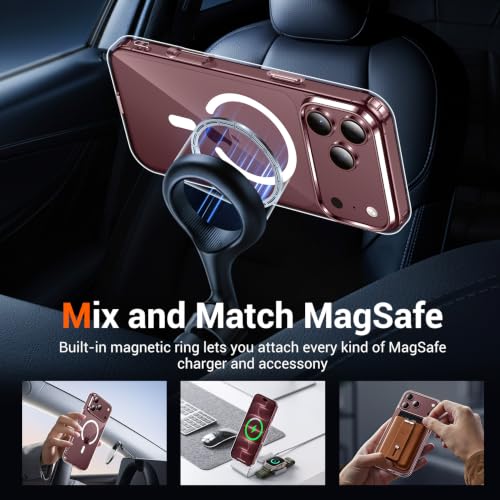 Temdan for iPhone 18 Pro Max Case/iPhone 17 Pro Max Case Clear | Compatible with Magsafe, Screen Protector, Military-Grade Protection, Shockproof Slim Magnetic Phone Case,6.9"