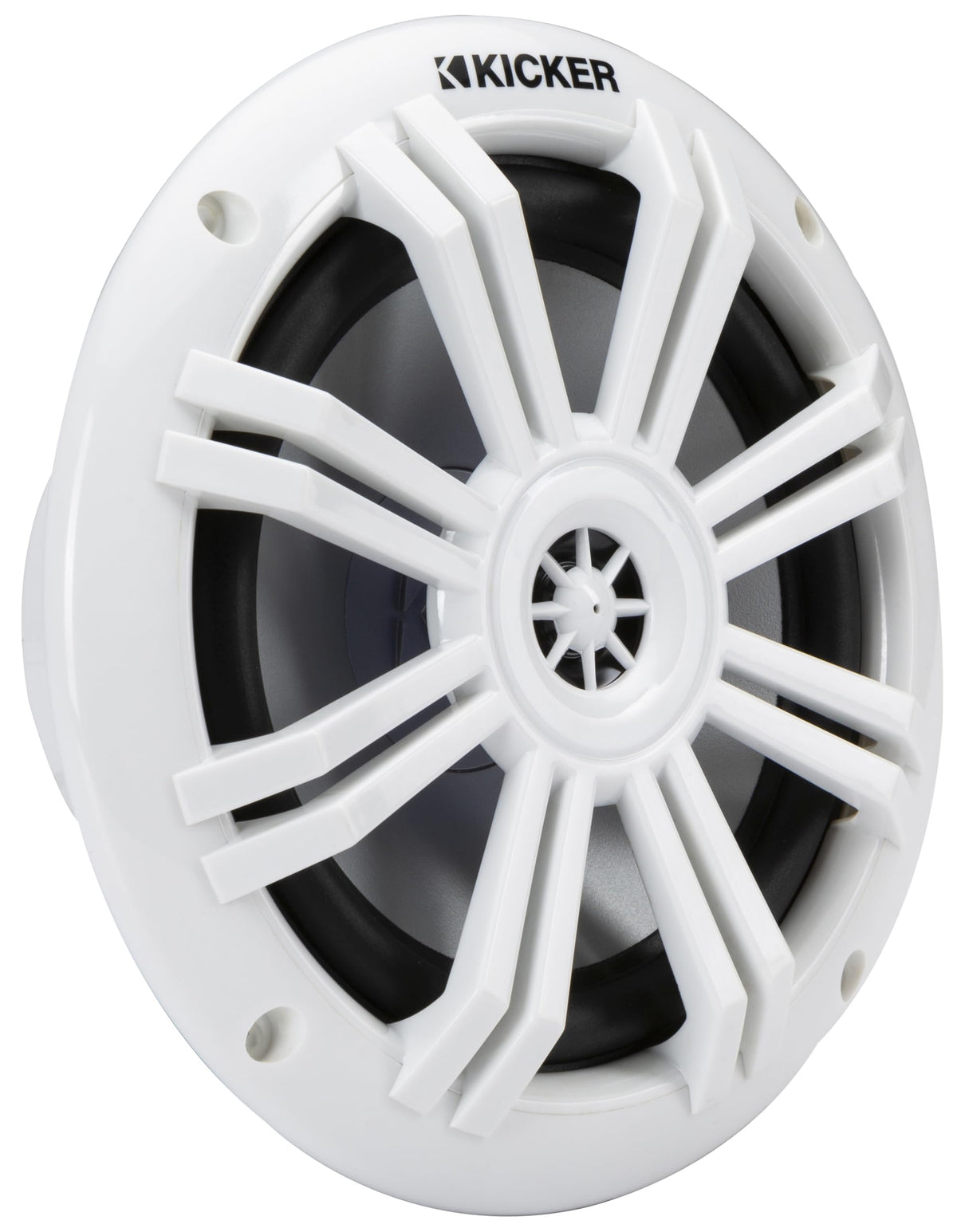 KICKER 51KM604WL KM 6.5" 4Ω LED Marine Coaxial Speakers - Pair