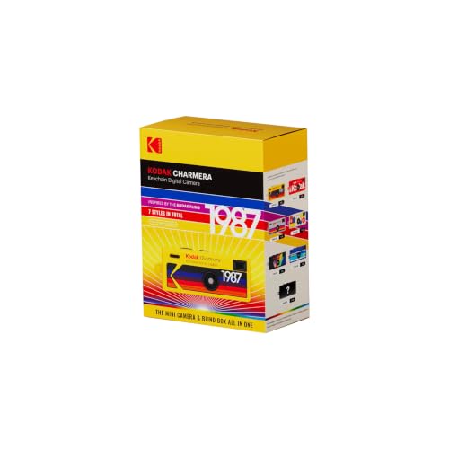 KODAK CHARMERA Keychain Digital Camera Blind Box Single Box (1PC),Mini Camera,Digicam,Video Recording,Bag Charm,1.6 Megapixels,Micro SD Card Slot,for Beginners Teens and Adults
