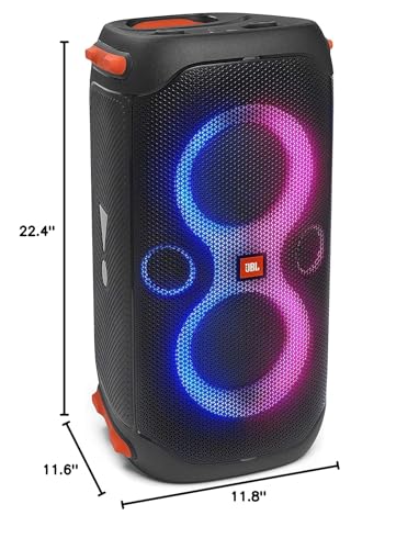 JBL PartyBox 110 - Portable Party Speaker with Built-in Lights, Powerful Sound and deep bass, Black