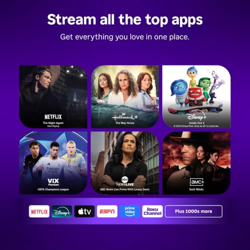 Roku Streaming Stick HD with Voice Remote | Compact 4K Streaming Device for TV with Roku Voice Remote & Long-Range Wi-Fi - Free & Live Local News, Sports