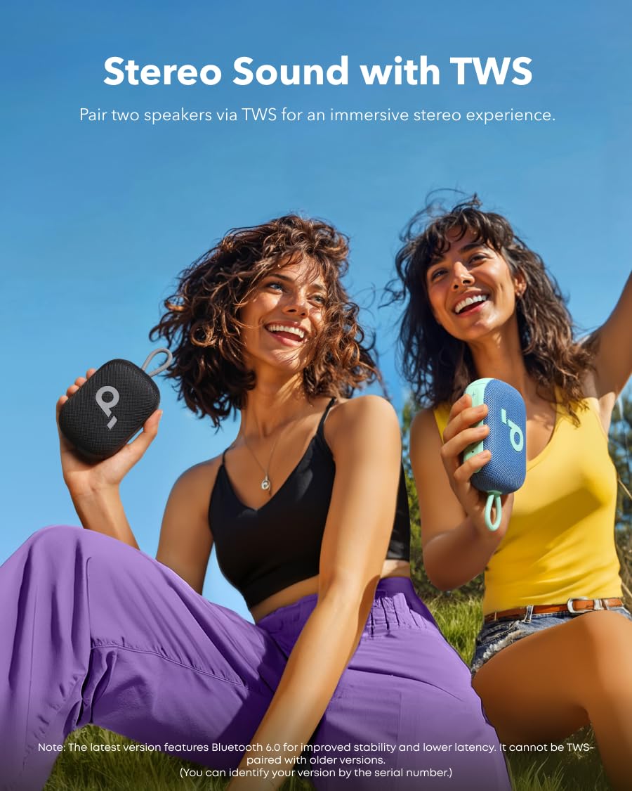 Soundcore Select 4 Go Bluetooth Shower Speaker by Anker, IP67 | 20H Playtime, Floatable, Dustproof, Ultra-Portable Bluetooth Speaker, Powerful Sound, Electronics for Outdoors/Home/Travel