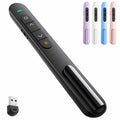 QUI Presentation Clicker with Volume Control, Wireless Presenter Remote | Plug & Play 2.4GHz USB Slide Advancer Compatible with Mac/Windows, Works with PowerPoint, Keynote, and Google Slides