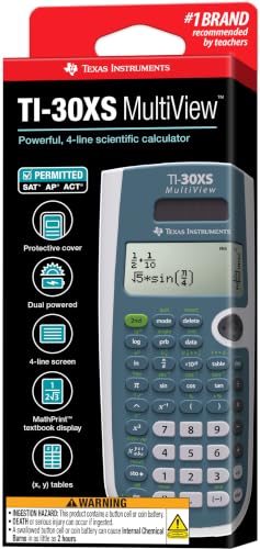 Texas Instruments TI-30XS MultiView Scientific Calculator | Powerful, four-line scientific calculator for high school math and science