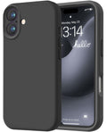LOVE 3000 Designed for iPhone 16 Case, Premium Silicone with [Soft Anti-Scratch Microfiber Lining] Shockproof Protective Phone Case for Men Women Girls 6.1", Black