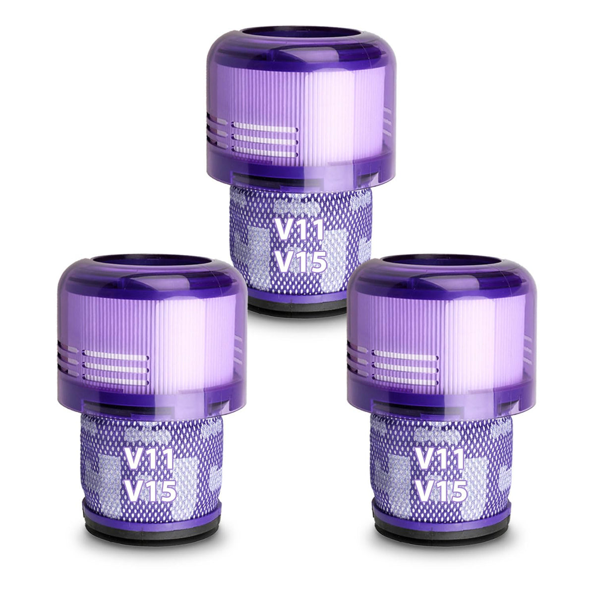Lemige 3 Pack Vacuum Filters Replacement Parts Compatible with Dyson V11 Origin V11 Torque Drive V11 Animal V11 Complete V11 Extra V15 Detect V15s Detect Submarine Vacuums, Compare to Part 970013-02
