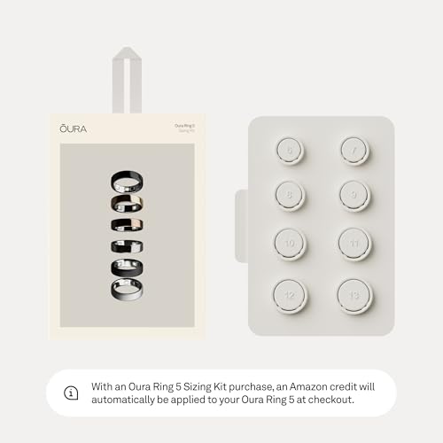 OURA Ring 5 Sizing Kit - Size Before You Buy | Unique Sizing, Not Standard Ring Sizing - Receive Amazon Credit for Oura Ring 5 Purchase