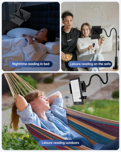 Kindle Stand with Remote Page Turner, Kindle Holder for Reading in Bed