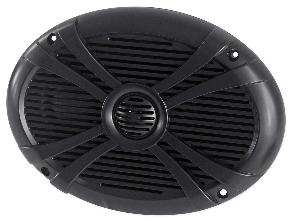 Rockville RMSTS69B 6" x 9" Black Waterproof Marine Boat Speakers, Pair | 1000W Peak/250W RMS, CEA Compliant, Swivel Tweeter, UV Treated, Stainless Steel Terminals, Includes Speaker Wire & Hardware