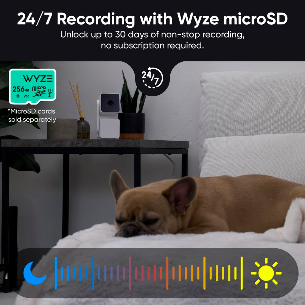 WYZE Cam Pan v3, Indoor/Outdoor Security Camera with 360° Pan/Tilt/Zoom | Vibrant Color Night Vision, IP65-rated, Pan Scan Auto Patrol, 2-way Audio and Privacy Mode, No subscription required.
