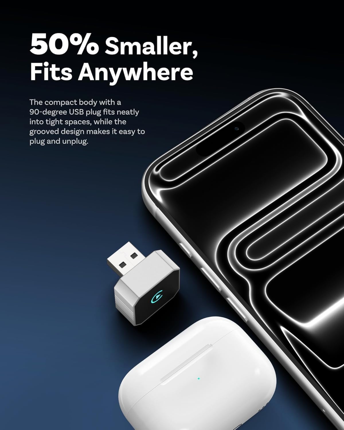 Wireless CarPlay Adapter for Apple iPhone & Android Auto, 2026 Upgraded 2-in-1 Plug and Play Converts Wired to Wireless Car Play Adapter, Fast Auto-Connect, Mini Size with iPhone iOS 10+